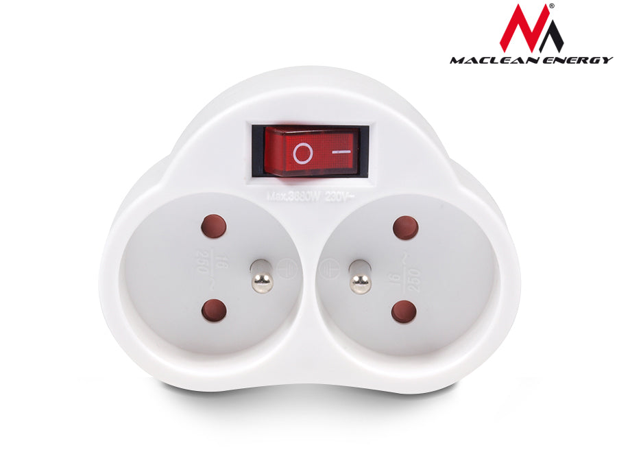 Vierphasige Steckdose mit Schalter Maclean Energy MCE217 4x2,5A Univer Vierphasige Steckdose mit Schalter Maclean Energy MCE217 4x2,5A Univer
