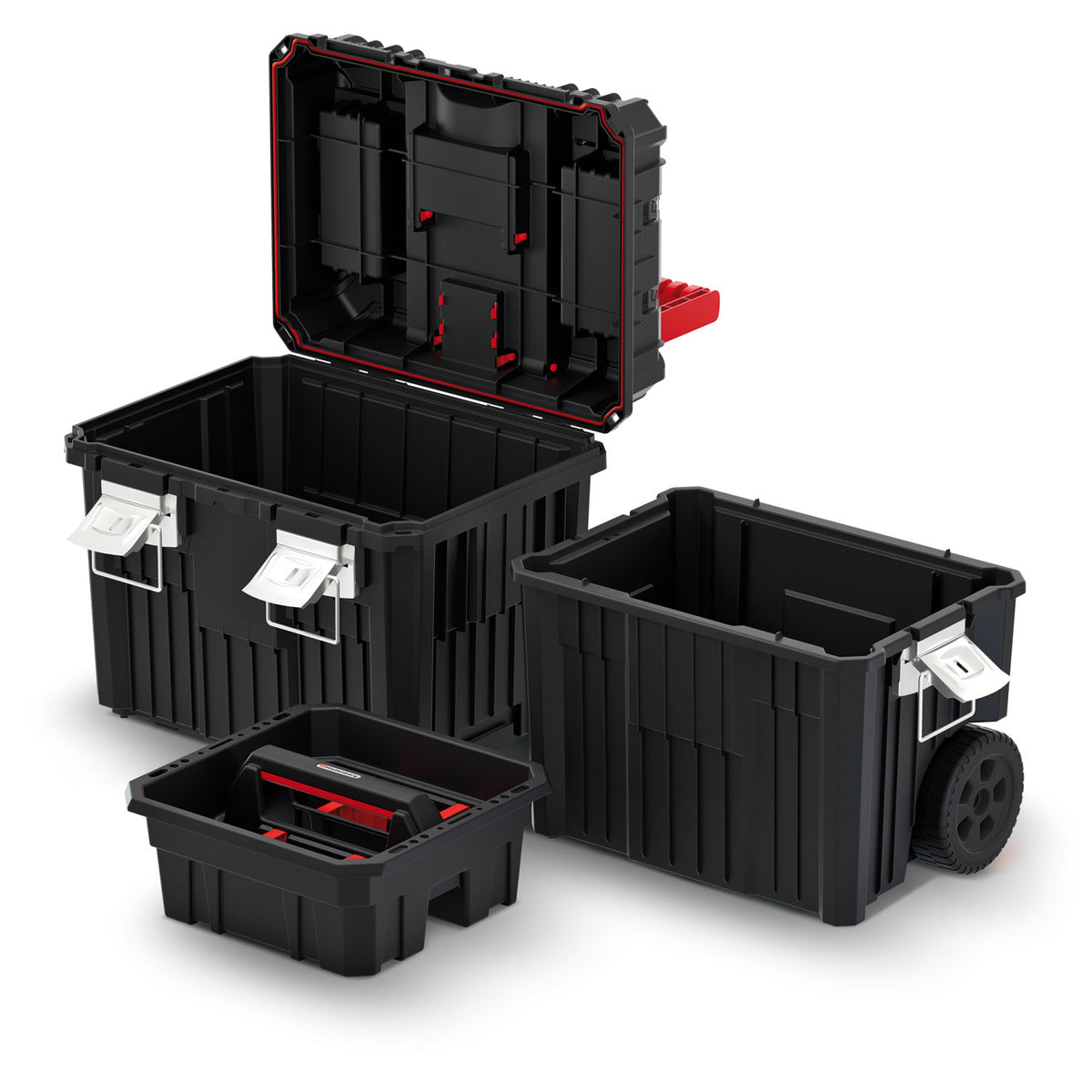 Kistenberg KHVWM Wheeled Tool Box Cart Trolley Storage Tower System 3in1  25kg Tool Carrier Box Chest