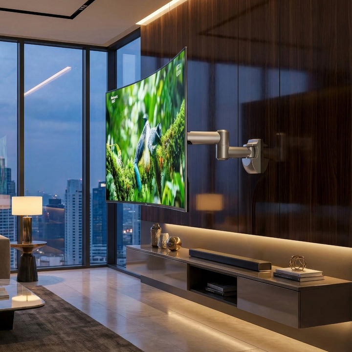 Maclean TV or monitor mount, universal, max VESA 200x200, 23-50", 30 kg, silver, MC-503A S