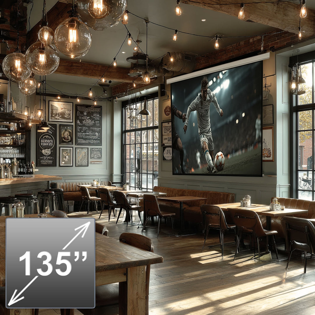 Maclean Electric Projection Screen, Wall-Mount with Remote Control, 135", 300x168cm, 16:9, MC-561