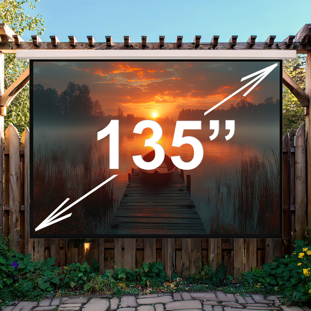 Maclean Electric Projection Screen, Wall-Mount with Remote Control, 135", 300x168cm, 16:9, MC-561