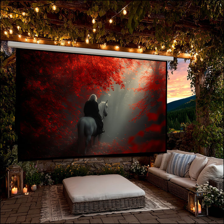 Maclean Electric Projection Screen, Wall-Mount with Remote Control, 135", 300x168cm, 16:9, MC-561