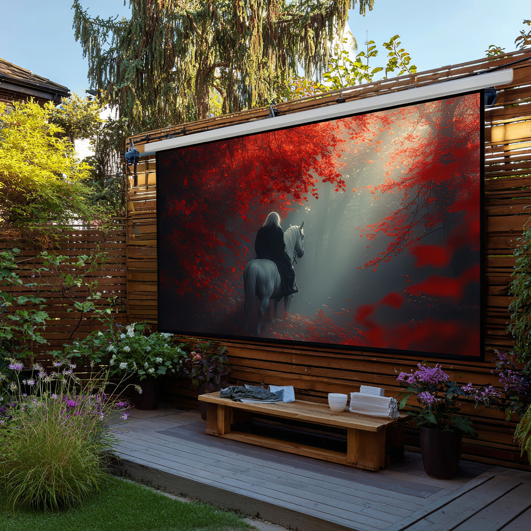 Maclean Electric Projection Screen, Wall-Mount with Remote Control, 135", 300x168cm, 16:9, MC-561