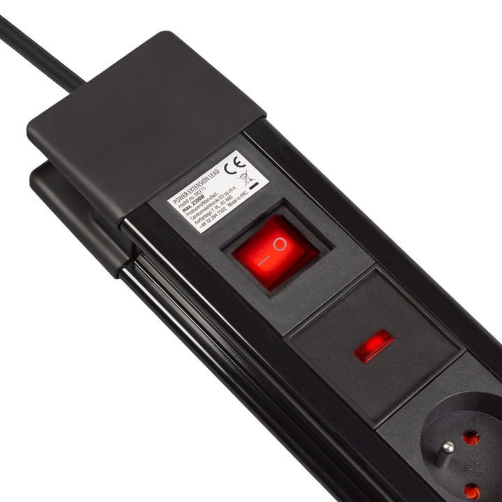 Power strip 8 outlets illuminated switch protection for children