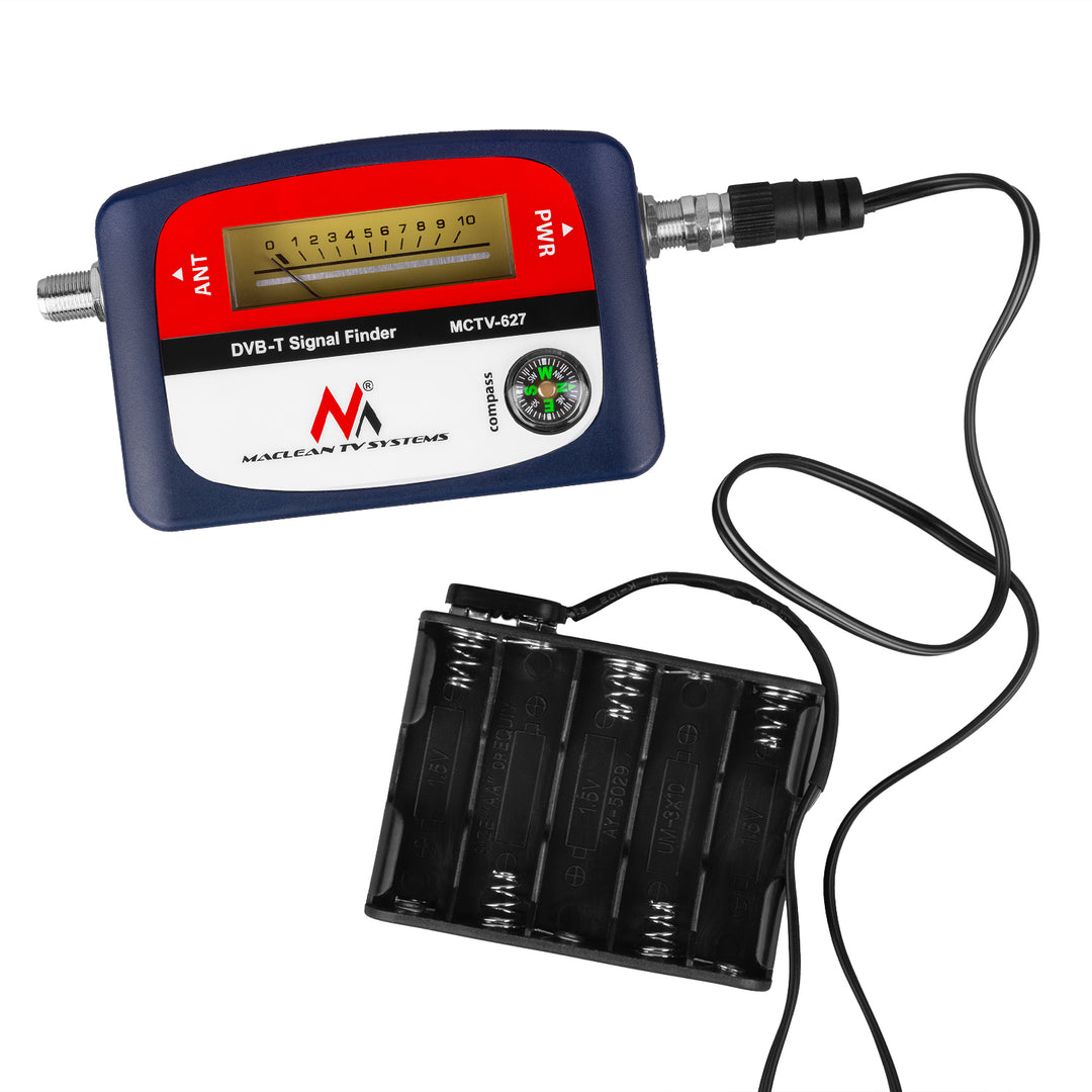 Mclean MCTV-627 DVB-T Satellite Finder with Cover F-F Cable