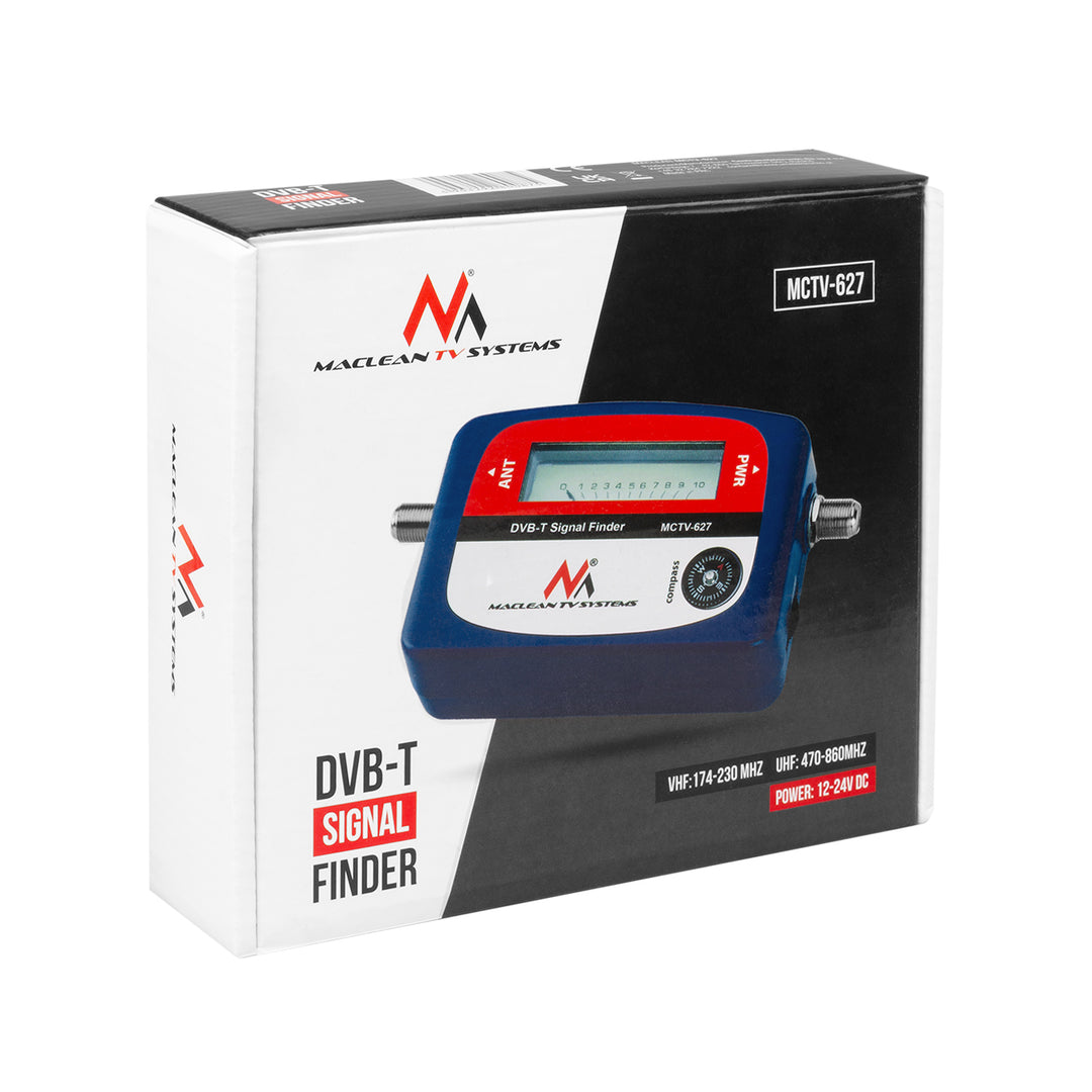 Maclean MCTV-884 Compteur Satellite Numérique + Câble 25cm FF - Détecteur Signal Sat Précis
