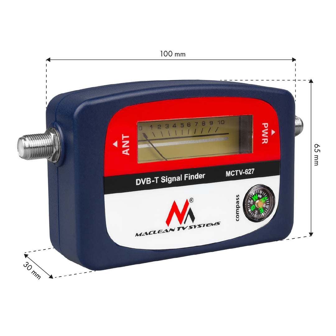 Mclean MCTV-627 DVB-T Satellite Finder with Cover F-F Cable