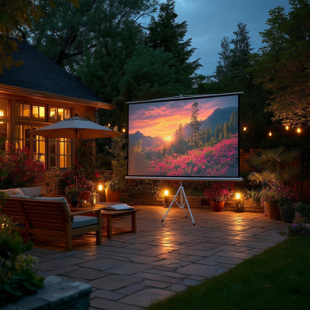 Maclean projection screen, diagonal 100 inches, 200x150 cm, on a stand, 4:3 format, MC-595