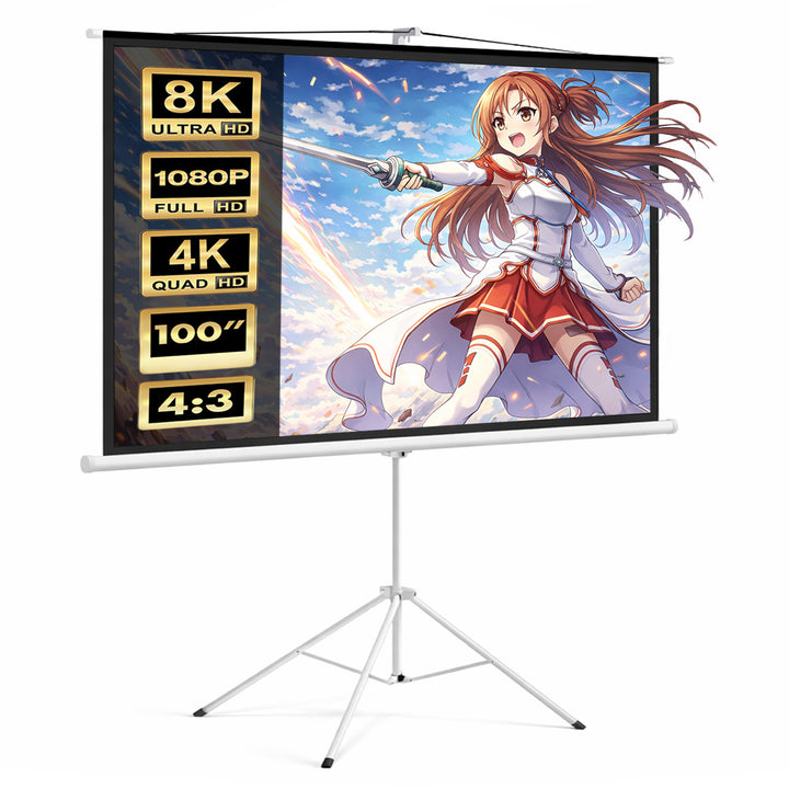 Maclean projection screen, diagonal 100 inches, 200x150 cm, on a stand, 4:3 format, MC-595