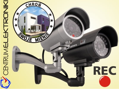 IR LED Dummy Camera Veiligheid Nep Zilver Realistische Muur Mount Indoor Outdoor ABS