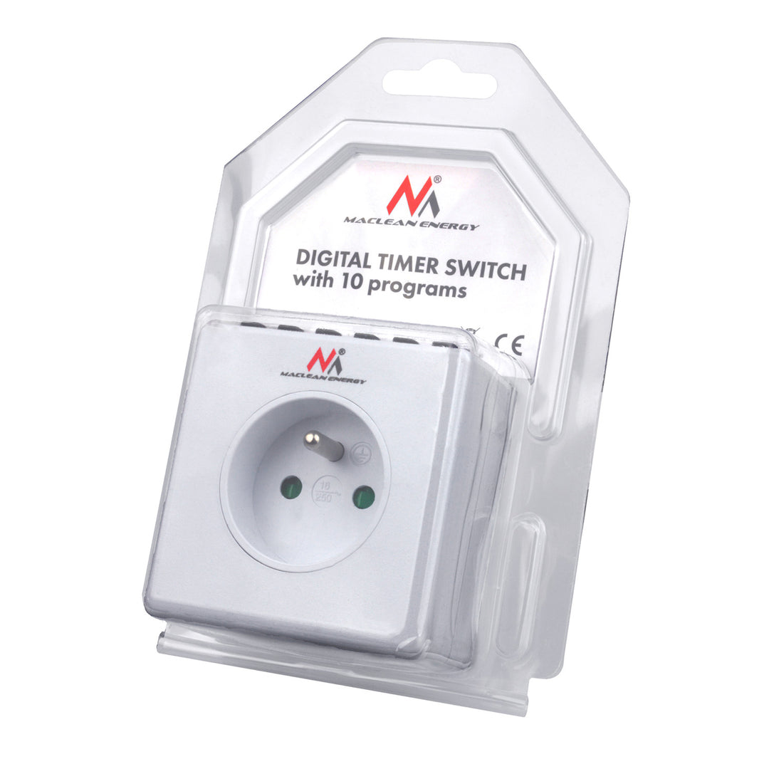 Maclean Energy MCE30 Programmierbare digitale Zeitschaltuhr 3600W 10 Programme
