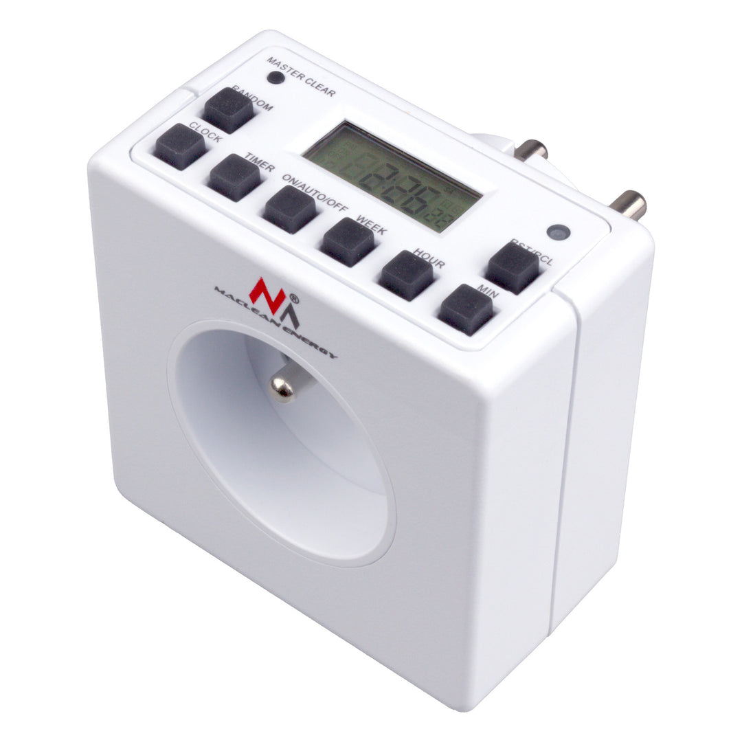 Maclean Energy MCE30 Programmierbare digitale Zeitschaltuhr 3600W 10 Programme