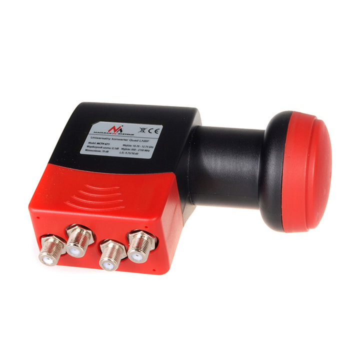 Maclean MCTV-671 Satellite Converter LNB SAT Quad High Gain Full HDTV Aerial 4 Way Universal