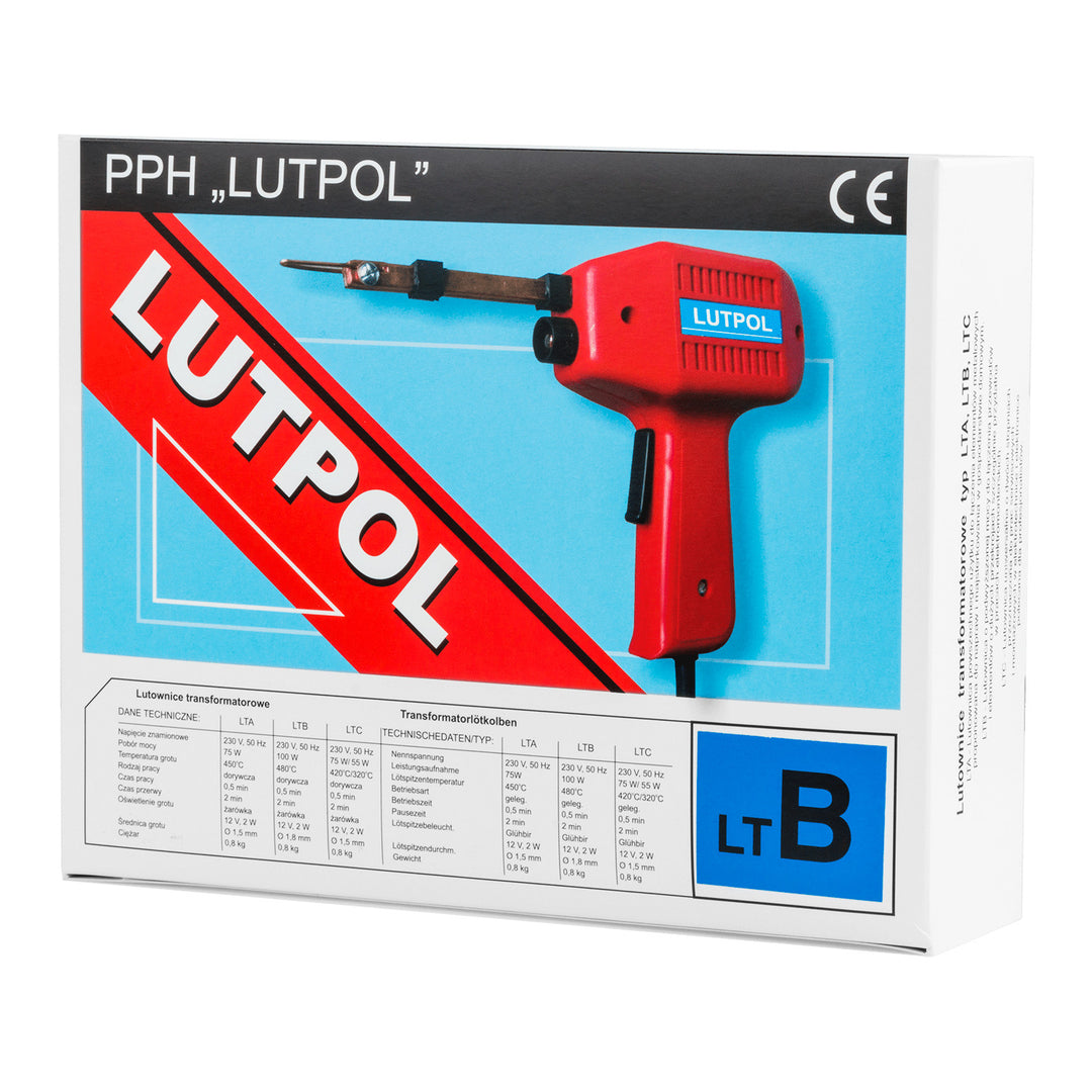 Lutpol transformer soldering iron, 100 W, 450 degrees, LUT0021