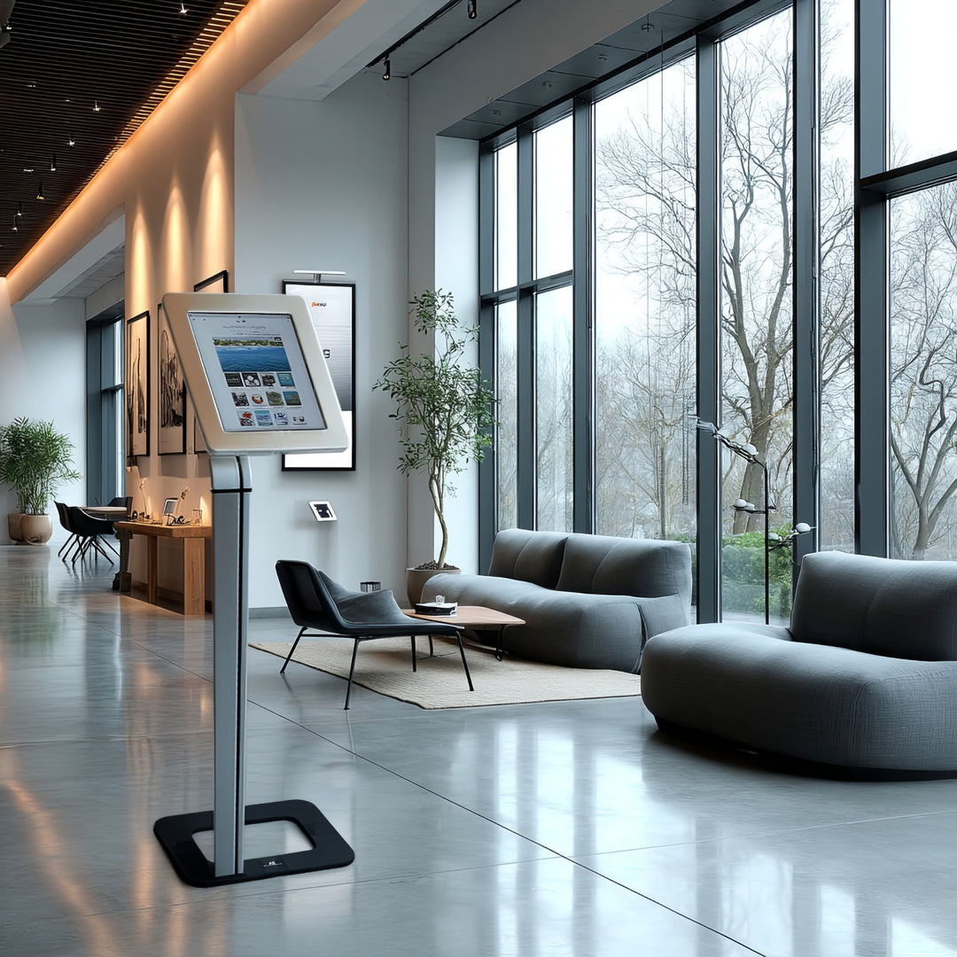 Maclean MC-645 Anti Theft Floor Tablet Stand Secure Lock Universal Display VESA iPad Samsung Galaxy