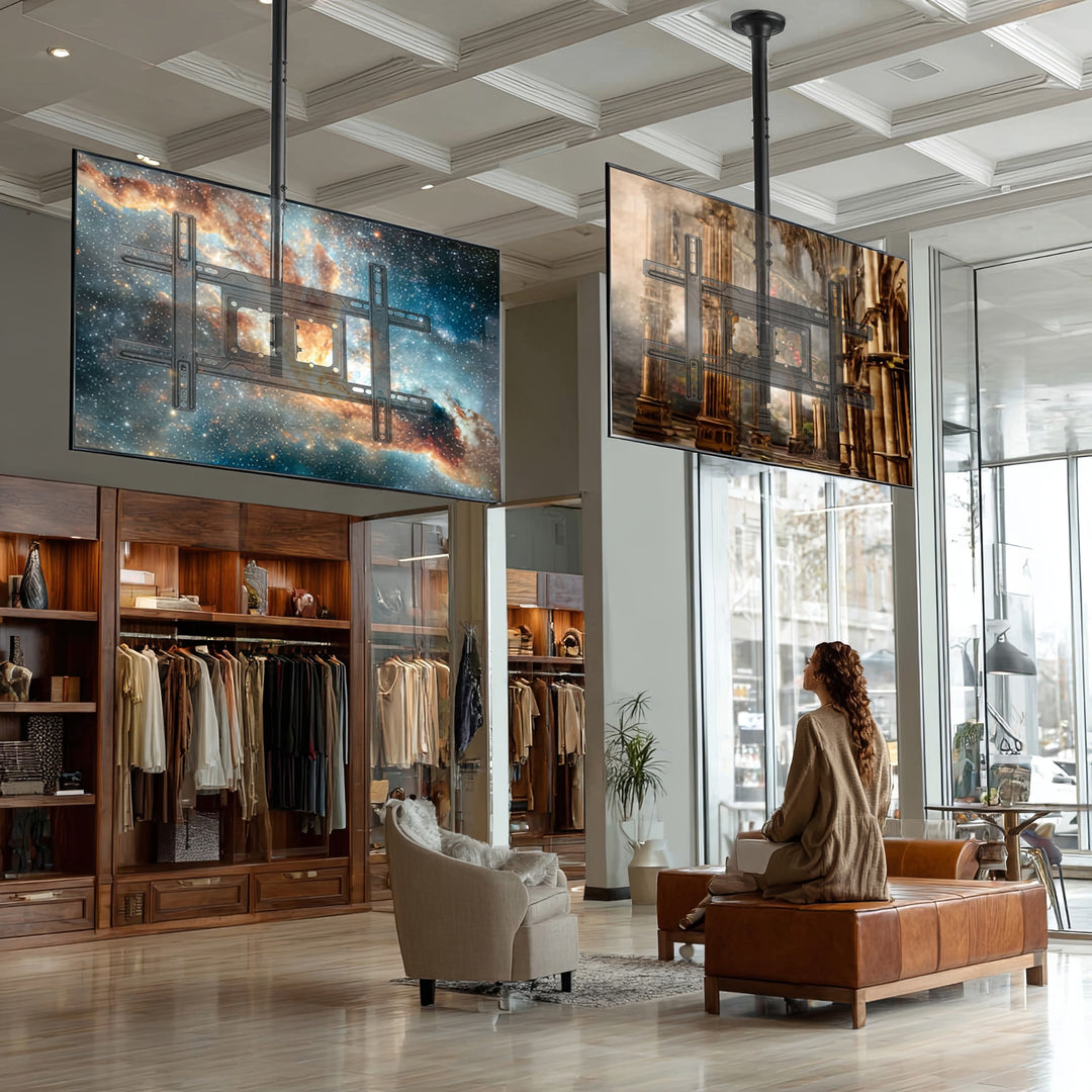 Maclean MC-803 Universal TV Bracket Ceiling Mount LCD OLED QLED Plasma 23'' - 100" 50kg VESA