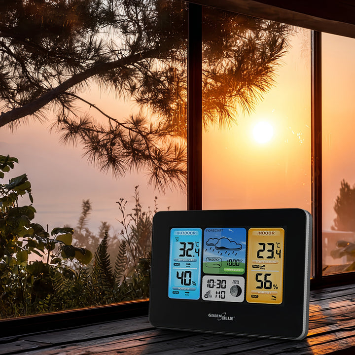 Wireless Weather Station WiFi Outdoor Temperature Sensor LCD Display IPX4