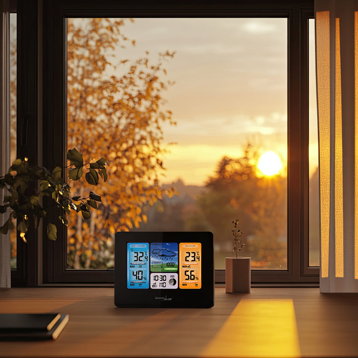 Wireless Weather Station WiFi Outdoor Temperature Sensor LCD Display IPX4