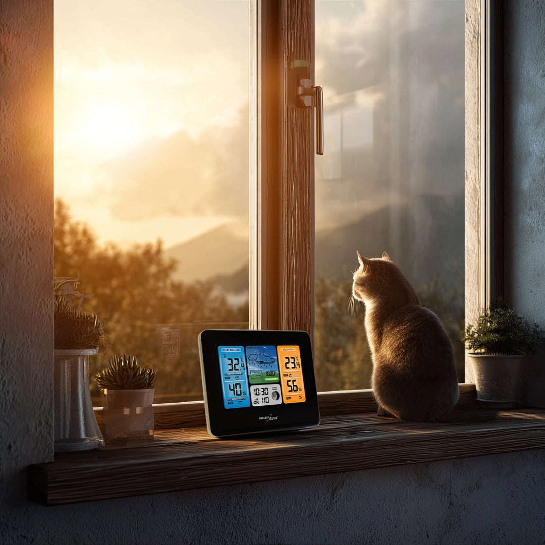 Wireless Weather Station WiFi Outdoor Temperature Sensor LCD Display IPX4