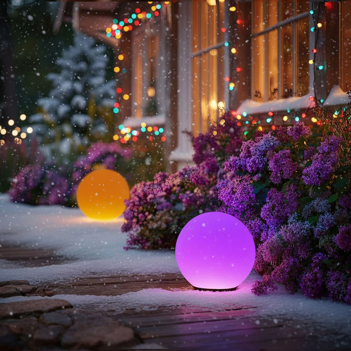 GreenBlue solar lamp, freestanding, garden, sphere 25x25x58cm, RGB LED, GB165