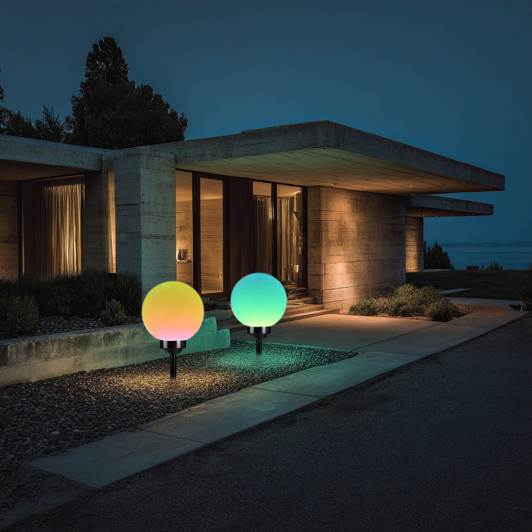 Lampe LED sur pied solaire de jardin GreenBlue GB167 30x30x63cm