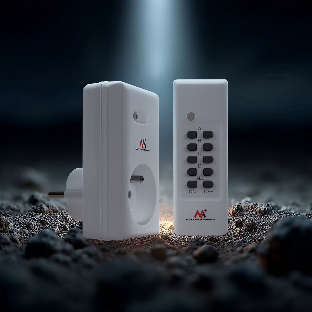 Enchufe con mando a distancia programable, enchufe tipo E Maclean MCE150/1/3/