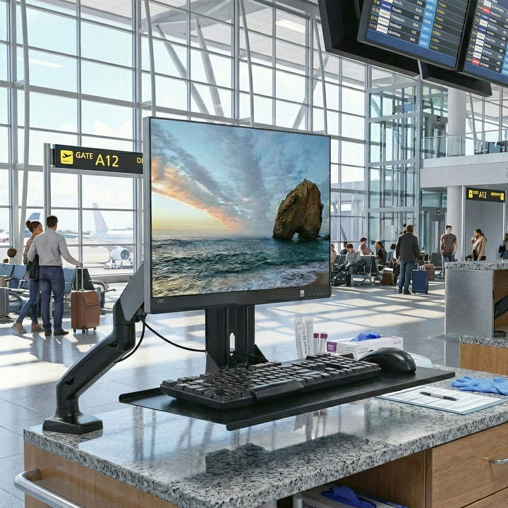 Maclean MC-756 Keyboard Mouse Tray Monitor Mount Bracket Holder VESA Standard Mounting