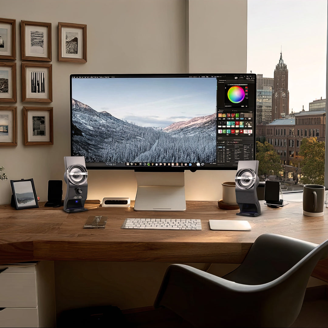 Audiocore AC805 Computer Stereo Speakers for PC Laptop, 2.0 Stereo System, USB Powered, 6W RMS Power