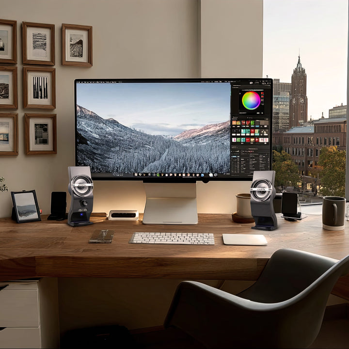 Audiocore AC805 Computer Stereo Speakers for PC Laptop, 2.0 Stereo System, USB Powered, 6W RMS Power