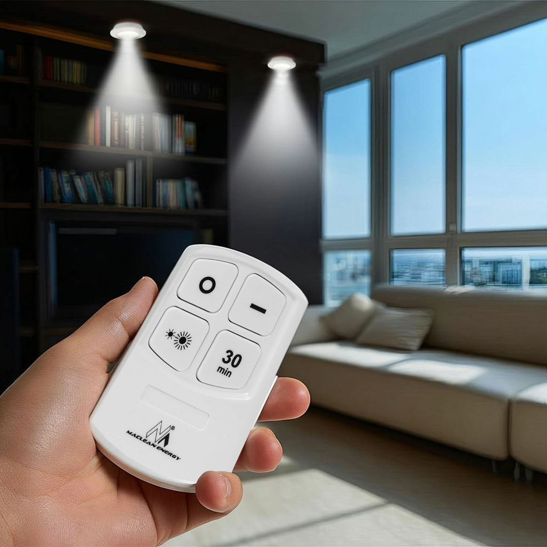 Maclean Energy MCE165 6 x LED Lamps Light Set 6 PCS Remote Control AAA Battery