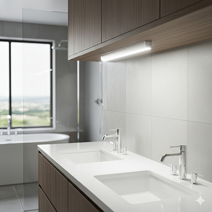 Maclean Energy MCE166 Under Shelf LED Light with PIR Motion Sensor Battery Powered Wireless