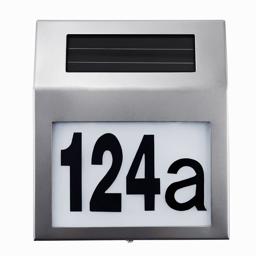 Maclean MCE172 Solar LED Lamp Light Door House Number Waterproof Saving Energy Stainless Steel