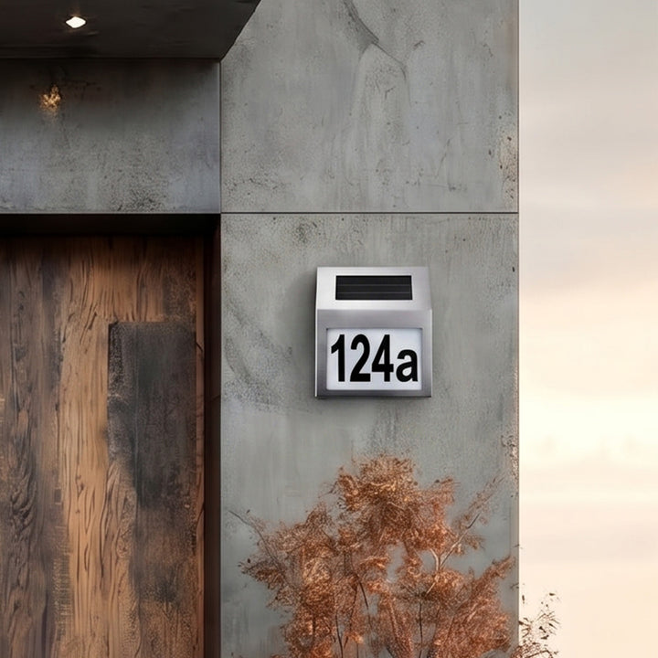 Maclean MCE172 Solar LED Lamp Light Door House Number Waterproof Saving Energy Stainless Steel