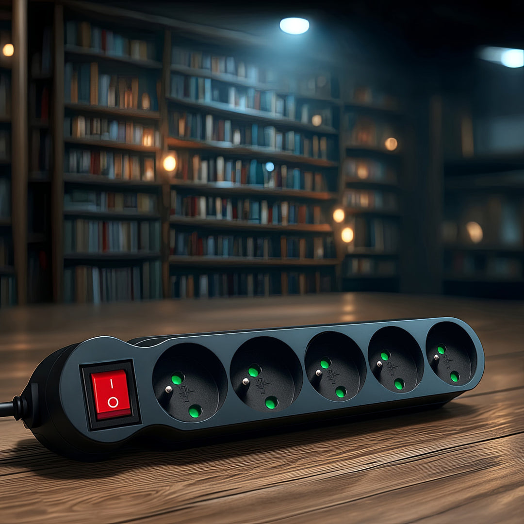 Maclean Energy MCE183 power strip 5 socket extension with switch