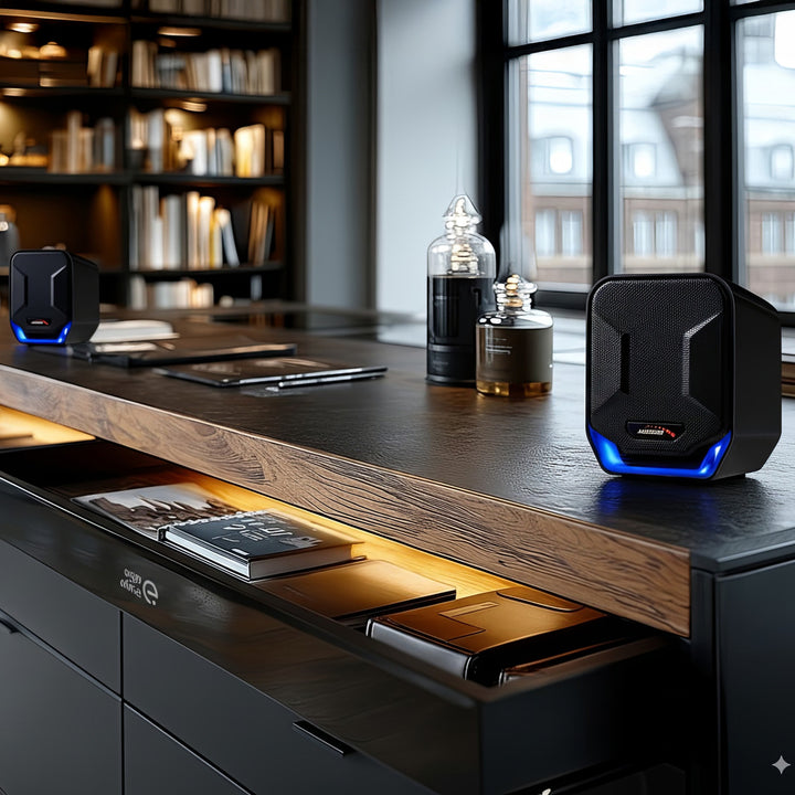 Audiocore AC865 Computer Speakers Stereo USB Notebook Laptop 3.5mm Jack LED Backlight 6W