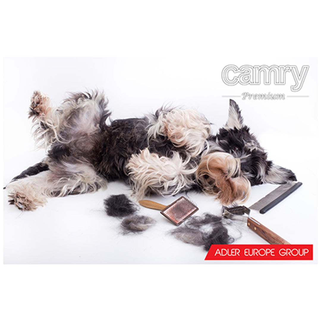 Camry CR2821 Hair Clipper for Pet Dog Animals Cat with Titanium Head Professional Exchengable Heads USB Rechargeable 4 Comb Attachments