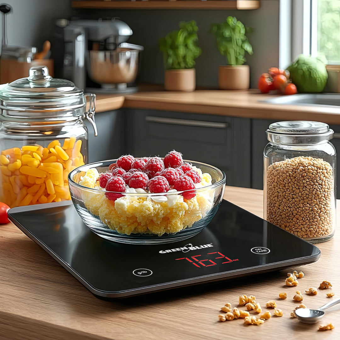 GreenBlue GB171 Bilancia da cucina digitale Nera Preparazione dei pasti