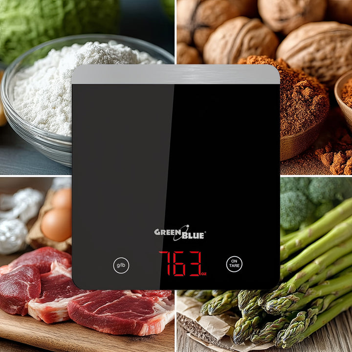 GreenBlue GB171 Bilancia da cucina digitale Nera Preparazione dei pasti