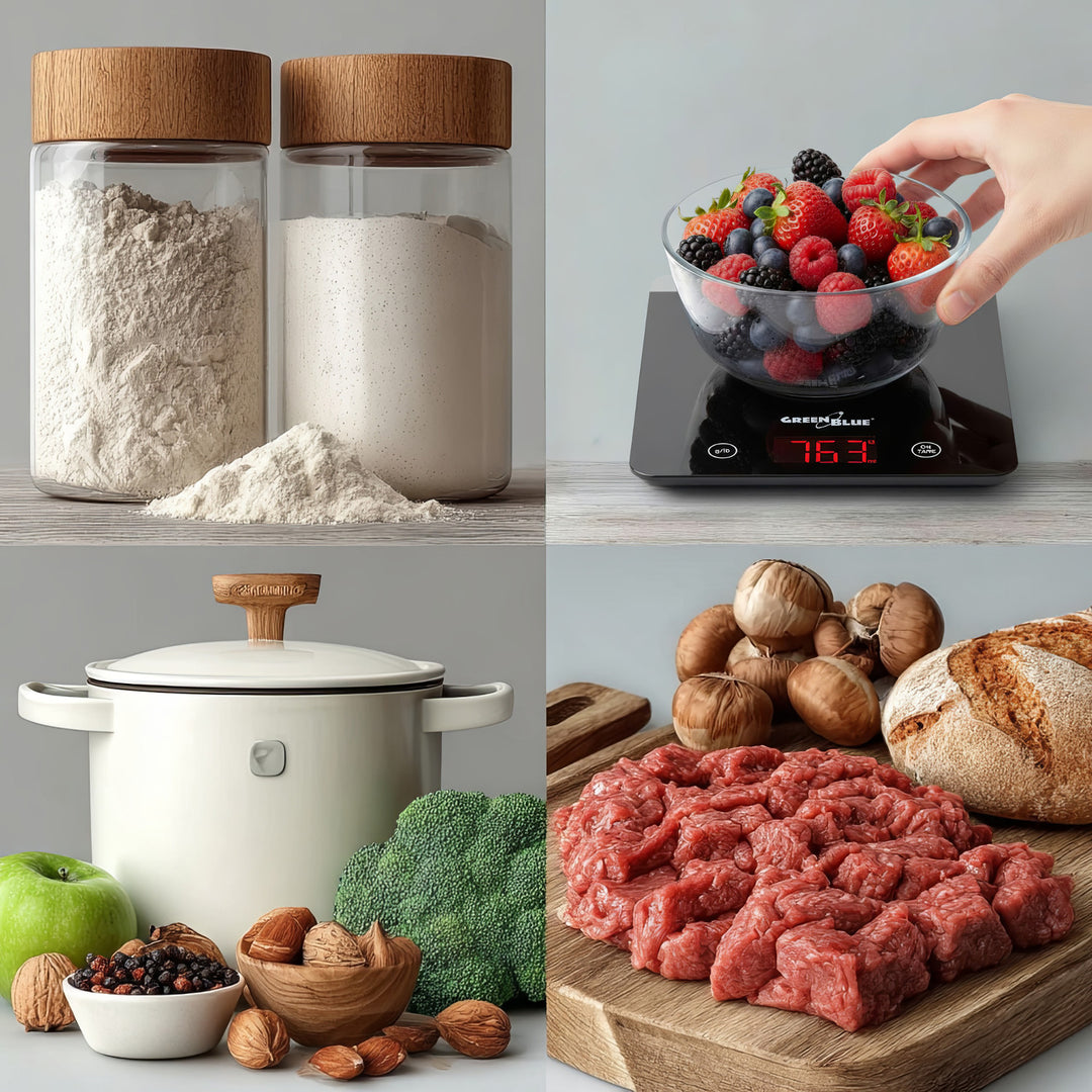 GreenBlue GB171 Bilancia da cucina digitale Nera Preparazione dei pasti
