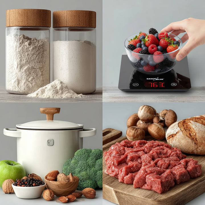 GreenBlue GB171 Bilancia da cucina digitale Nera Preparazione dei pasti