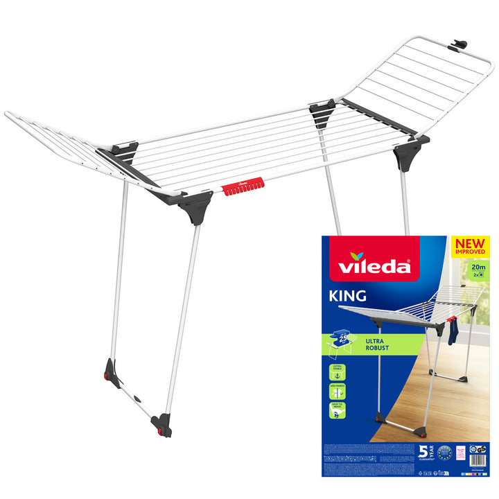 Vileda King standing clothes dryer with thick aluminum lines