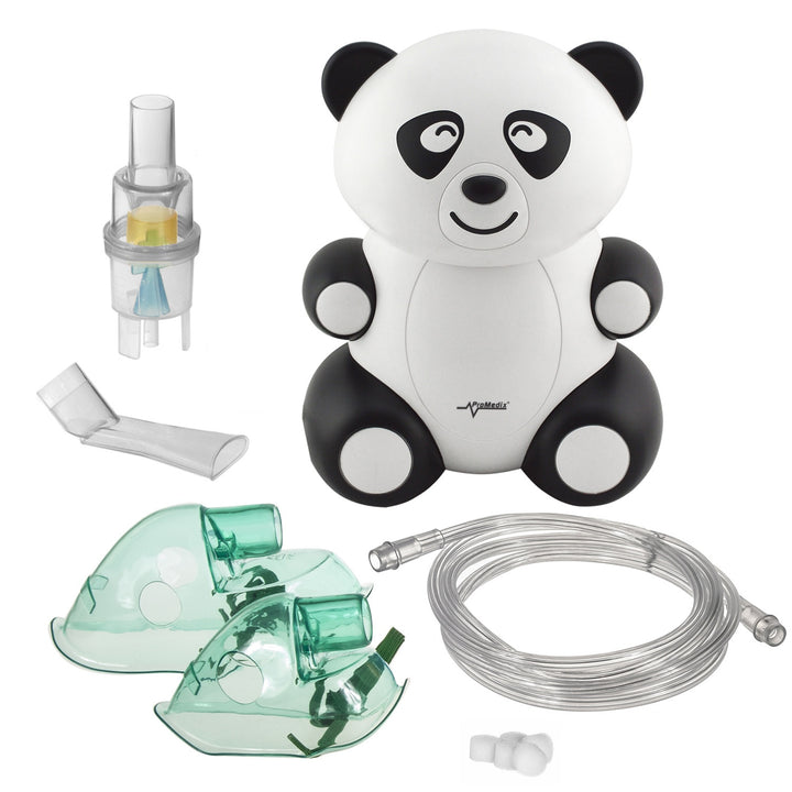 Promedix PR-812 Panda Family Nebuliser Inhaler Set with Masks Filters Low Noise Level Kids Children Adults Toddlers Complete Set