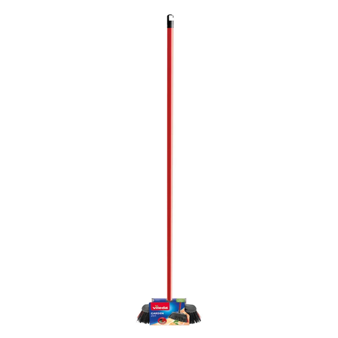 Vileda cepillo escoba exterior con barra Jardín 2en1