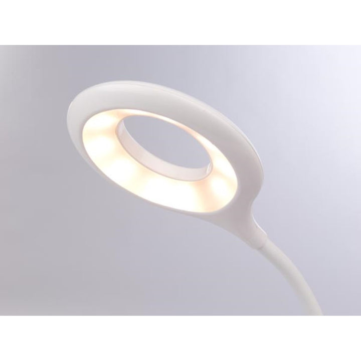 Velleman VTLLAMP15 white LED clip-on desk lamp with flexible arm