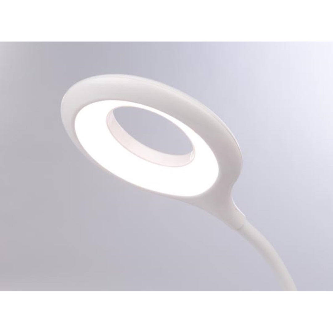 Velleman VTLLAMP15 white LED clip-on desk lamp with flexible arm