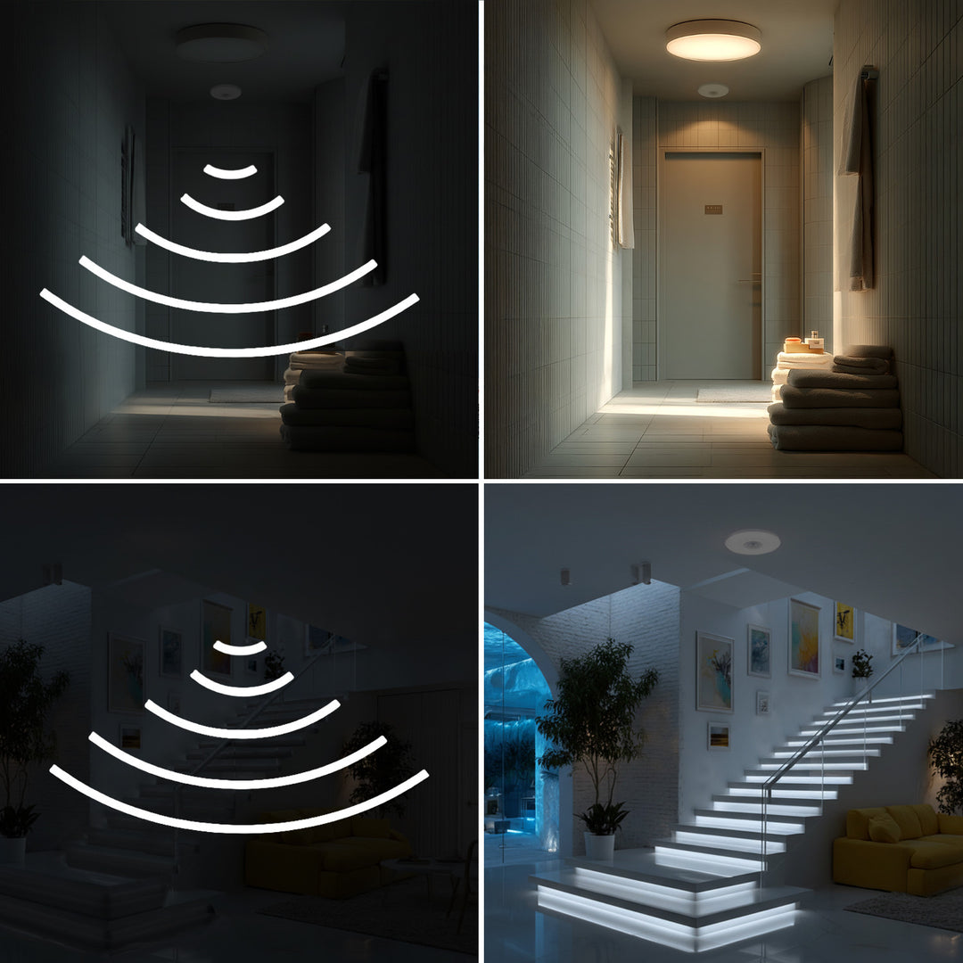 Maclean Energy MCE231 Infrared PIR Sensor Motion Detector Ceiling Mount LED Lighting 360°