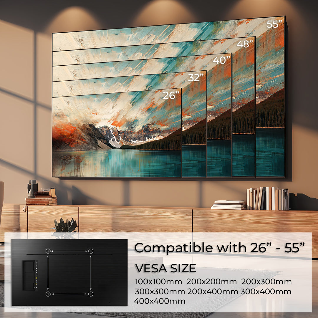 MACLEAN BRACKETS MC-862 Universal TV Wall Mount Bracket Extra Sturdy Adjustable 26'' - 55" 40kg VESA