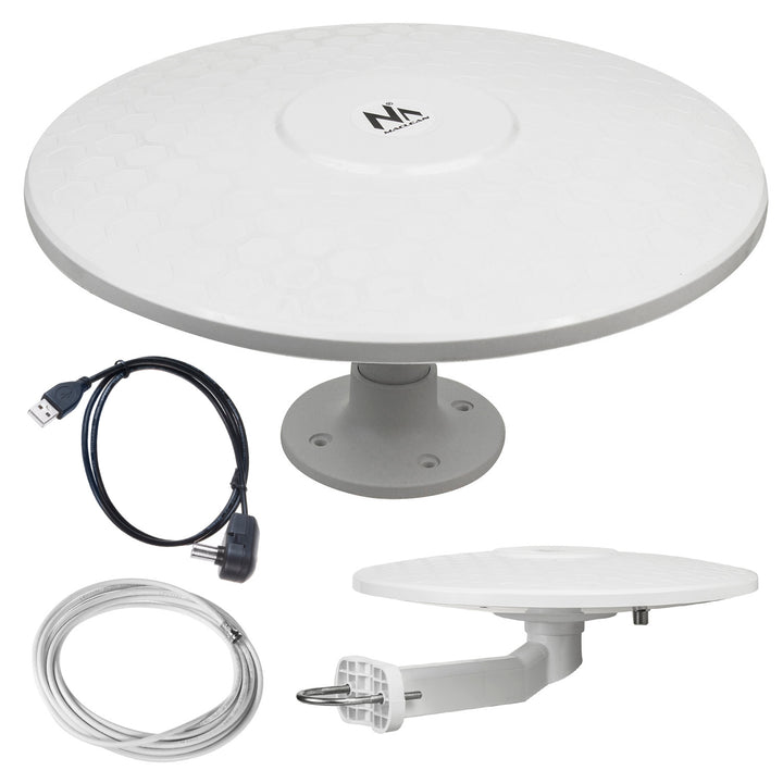 Maclean MCTV-947 Camper Active Multidirectional DVB-T2 HEVC Aerial, perfect for yachts, campers, caravans, trucks, cabins, balconies, patios.