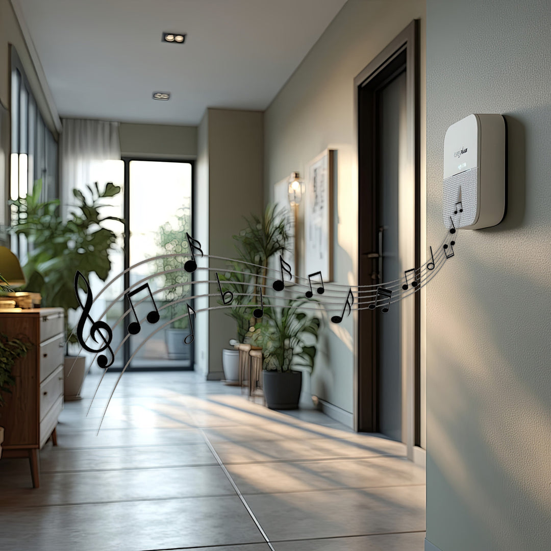 Sirena di ingresso wireless, sensore di movimento 52 GreenBlue GB212 melodie bianche, 230 V, max.8 sensori