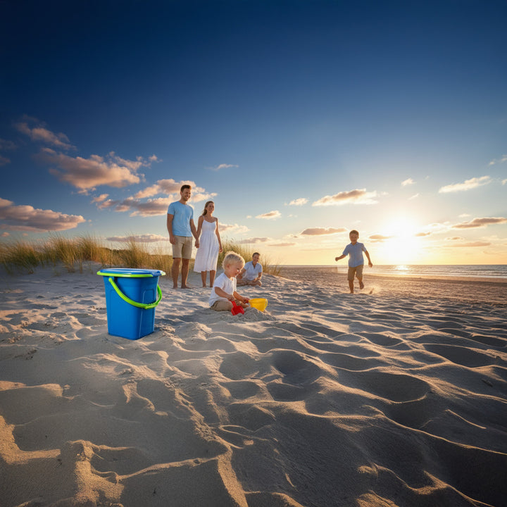 GreenBlue GB320BL Portable Travel Toilet Bucket Seat Camping Festival Handle Lid Durable Stable19L